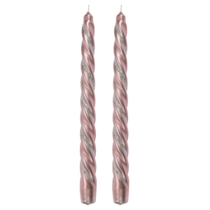 Świece Barok zdobiony jasny róż wzór 5 RAVI